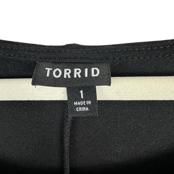 Torrid Black Lightweight Cap Sleeve Round Neck Midi T-Shirt Dress Plus Size 1X - Picture 5 of 7